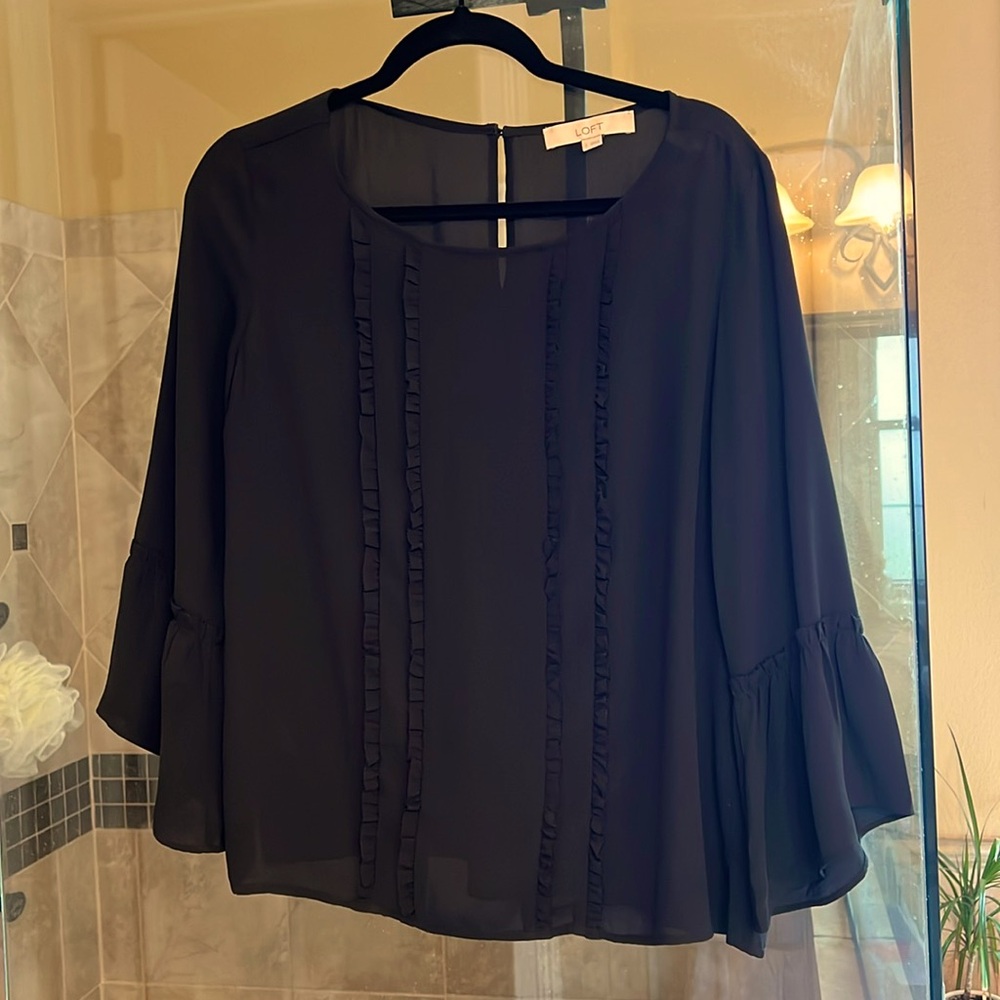 Loft black dressy top